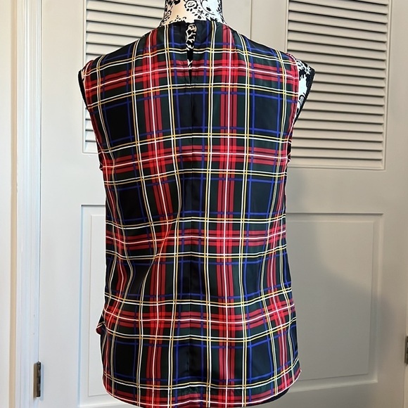 J Crew plaid ruffle tank top - Picture 5 of 7